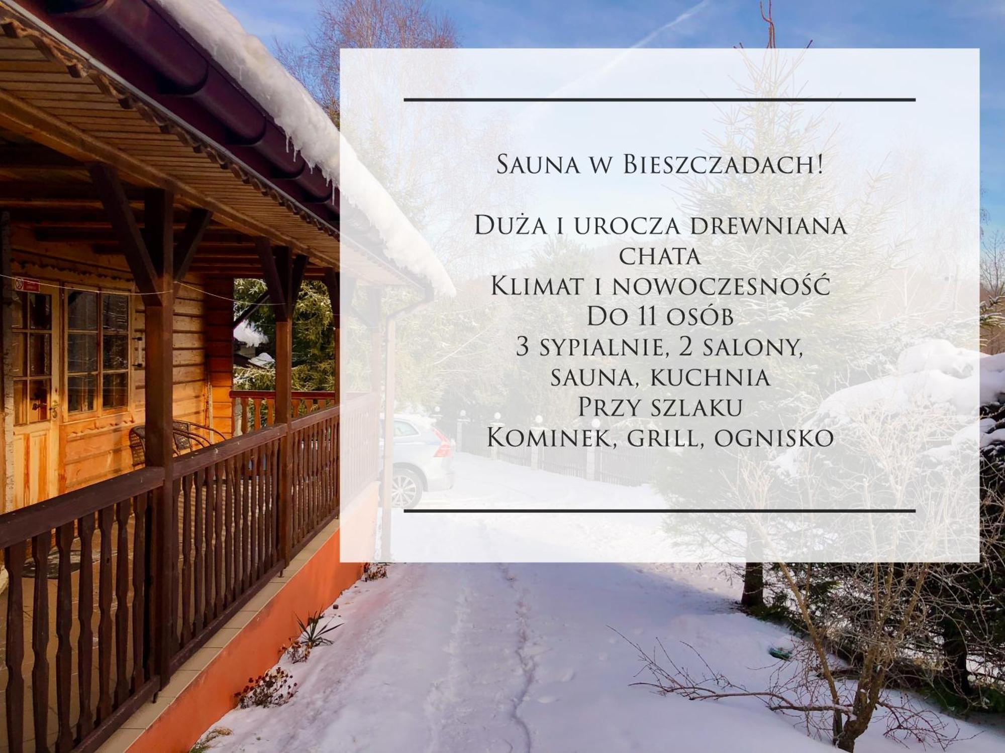 Urocza Chata Z Sauna W Bieszczadzkim Parku Krajobrazowym Bukowiec  Kültér fotó